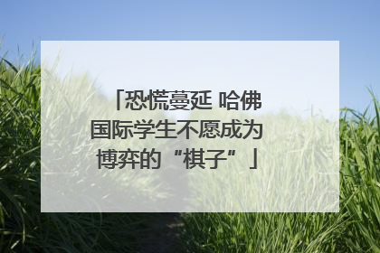 恐慌蔓延 哈佛国际学生不愿成为博弈的“棋子”