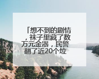想不到的剧情，袜子里藏了数万元金器，民警翻了近20个垃圾桶找到