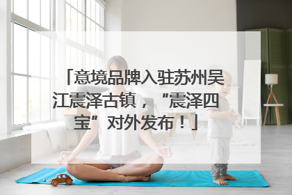 意境品牌入驻苏州吴江震泽古镇，“震泽四宝”对外发布！