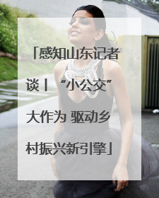 感知山东记者谈丨“小公交”大作为 驱动乡村振兴新引擎