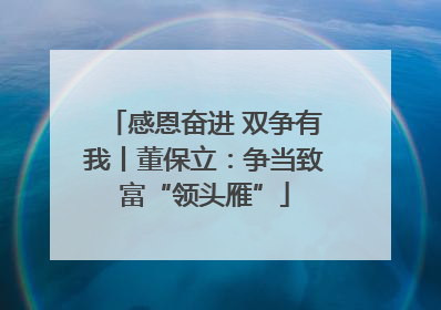 感恩奋进 双争有我丨董保立：争当致富“领头雁”