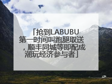 抢到LABUBU第一时间叫跑腿取送，顺丰同城等即配成潮玩经济参与者