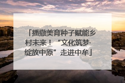 播撒美育种子赋能乡村未来！“文化筑梦·绽放中原”走进中牟