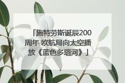 施特劳斯诞辰200周年 欧航局向太空播放《蓝色多瑙河》