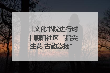 文化书院进行时｜朝阳社区“指尖生花 古韵悠扬”公益课堂开课了