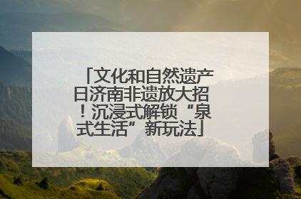 文化和自然遗产日济南非遗放大招！沉浸式解锁“泉式生活”新玩法