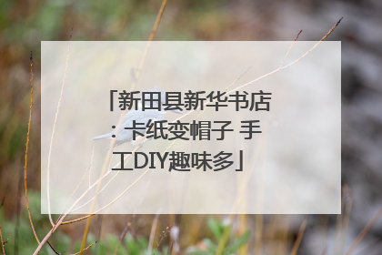 新田县新华书店：卡纸变帽子 手工DIY趣味多