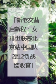 新老交替启新程：女排世联赛北京站中国队2胜2负战绩收官