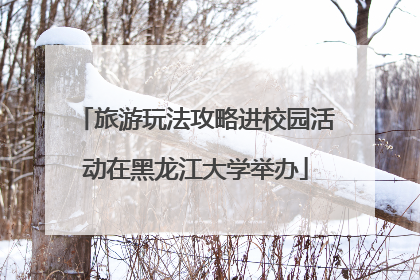 旅游玩法攻略进校园活动在黑龙江大学举办