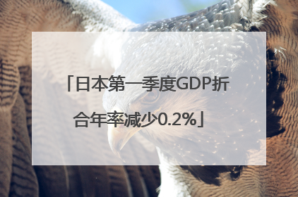日本第一季度GDP折合年率减少0.2%
