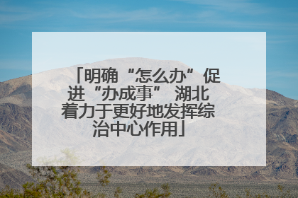 明确“怎么办”促进“办成事” 湖北着力于更好地发挥综治中心作用
