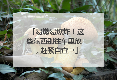 易燃易爆炸！这些东西别往车里放，赶紧自查→