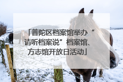 普陀区档案馆举办“请听档案说”档案馆、方志馆开放日活动