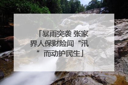 暴雨突袭 张家界人保财险闻“汛”而动护民生