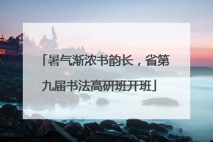 暑气渐浓书韵长，省第九届书法高研班开班