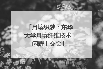 月壤织梦：东华大学月壤纤维技术闪耀上交会
