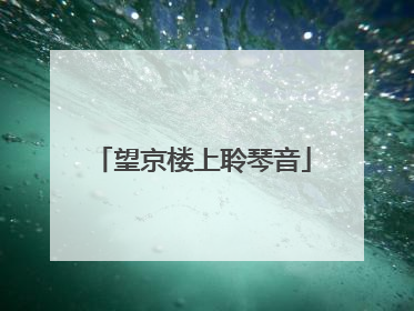 望京楼上聆琴音