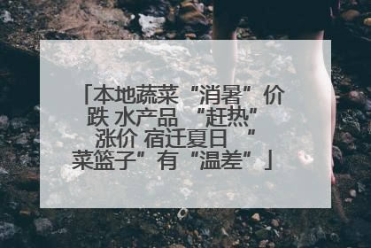 本地蔬菜“消暑”价跌 水产品 “赶热” 涨价 宿迁夏日 “菜篮子”有“温差”
