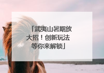 武夷山暑期放大招！创新玩法等你来解锁