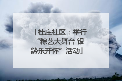 桂庄社区：举行“粽艺大舞台 银龄乐开怀”活动