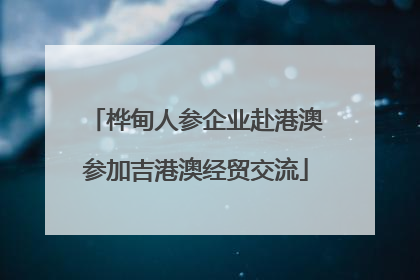 桦甸人参企业赴港澳参加吉港澳经贸交流