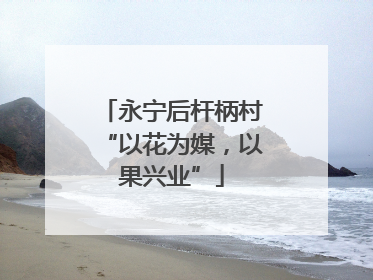 永宁后杆柄村“以花为媒，以果兴业”
