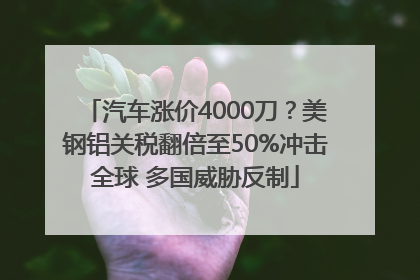 汽车涨价4000刀？美钢铝关税翻倍至50%冲击全球 多国威胁反制