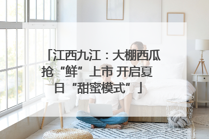江西九江：大棚西瓜抢“鲜”上市 开启夏日“甜蜜模式”