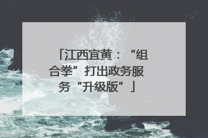 江西宜黄：“组合拳”打出政务服务“升级版”