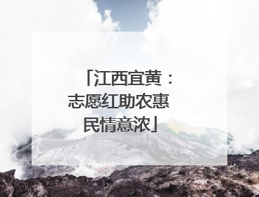 江西宜黄：志愿红助农惠民情意浓