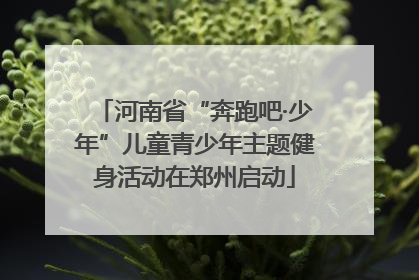 河南省“奔跑吧·少年”儿童青少年主题健身活动在郑州启动