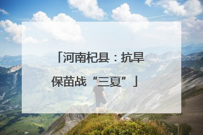 河南杞县：抗旱保苗战“三夏”