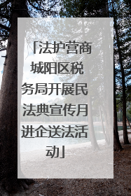 法护营商 城阳区税务局开展民法典宣传月进企送法活动