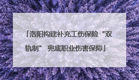 洛阳构建补充工伤保险“双轨制” 兜底职业伤害保障