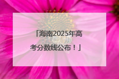 海南2025年高考分数线公布！