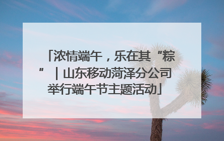 浓情端午，乐在其“粽”｜山东移动菏泽分公司举行端午节主题活动