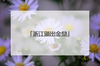 浙江颁出金鼎