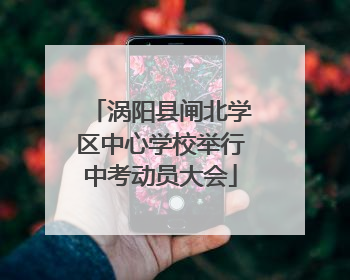 涡阳县闸北学区中心学校举行中考动员大会