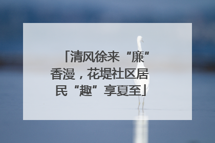 清风徐来“廉”香漫，花堤社区居民“趣”享夏至