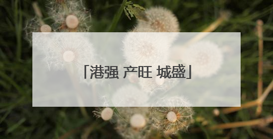 港强 产旺 城盛