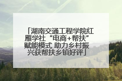 湖南交通工程学院红雁学社“电商+帮扶”赋能模式 助力乡村振兴获帮扶乡镇好评