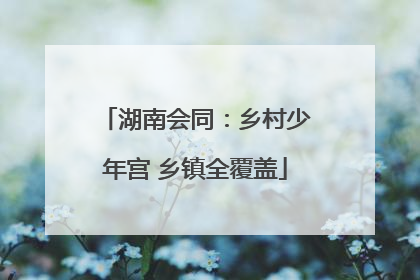 湖南会同：乡村少年宫 乡镇全覆盖