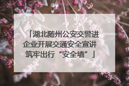 湖北随州公安交警进企业开展交通安全宣讲筑牢出行“安全墙”