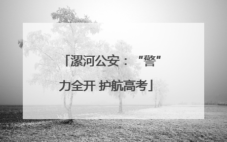 漯河公安：“警”力全开 护航高考