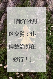 菏泽牡丹区交警：违停整治势在必行！