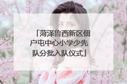 菏泽鲁西新区佃户屯中心小学少先队分批入队仪式