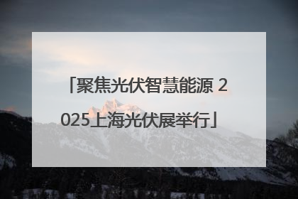 聚焦光伏智慧能源 2025上海光伏展举行