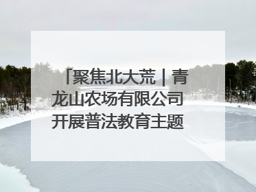 聚焦北大荒｜青龙山农场有限公司开展普法教育主题党日活动