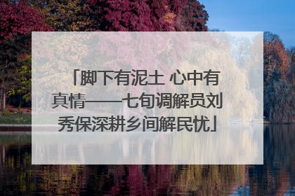 脚下有泥土 心中有真情——七旬调解员刘秀保深耕乡间解民忧