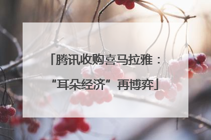 腾讯收购喜马拉雅：“耳朵经济”再博弈